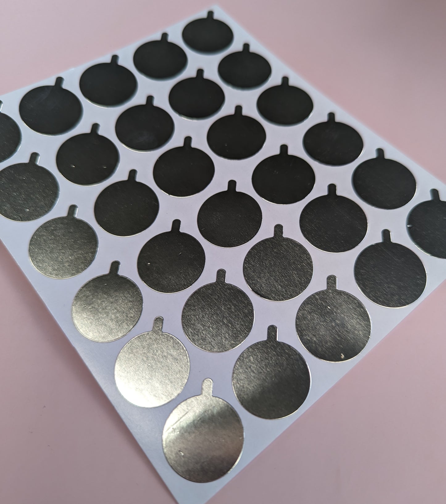 ALUMINUM GLUE STICKERS